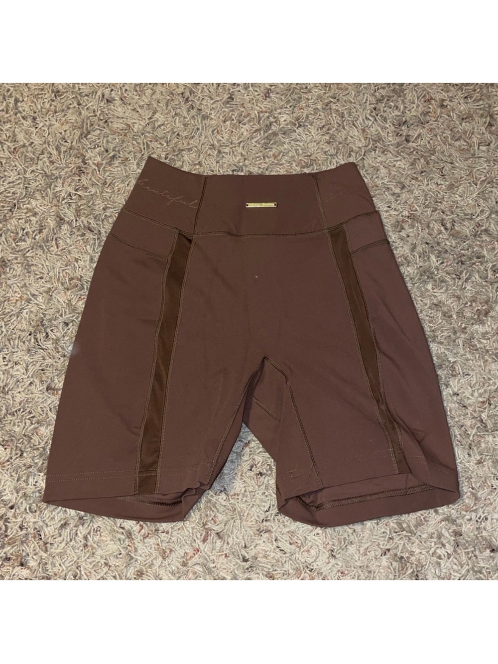 Gymshark Whitney Simmons High-Waist Women's Brown Active Bike Shorts